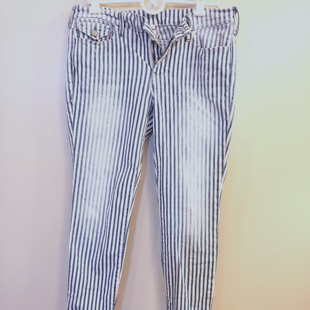 True Religion Serena Women's Skinny Jeans blue/whi